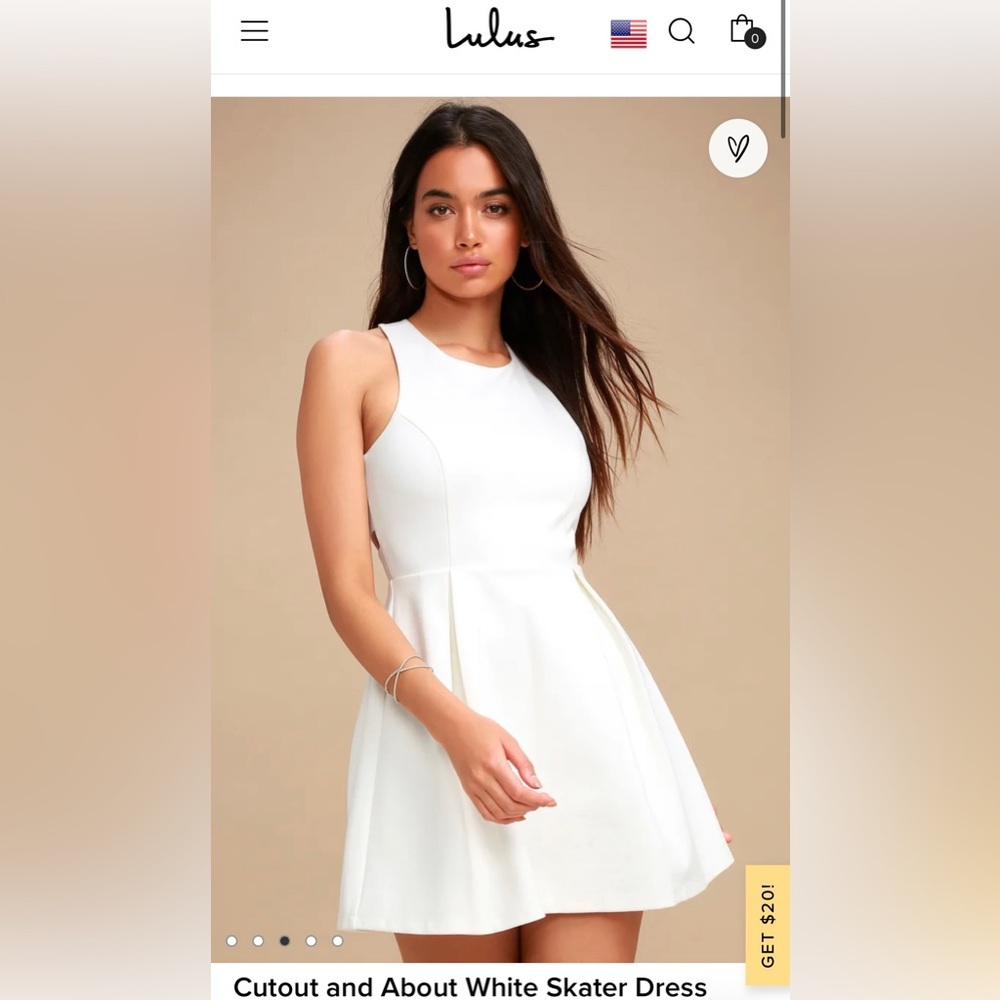 Lulu’s Cutout and About White Skater Dress